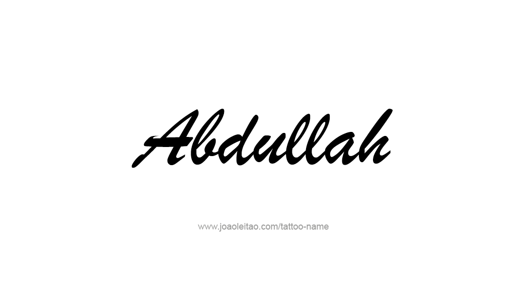 Tattoo Design  Name Abdullah   