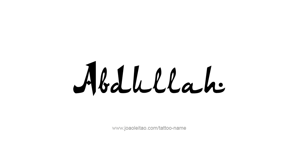 Tattoo Design  Name Abdullah   