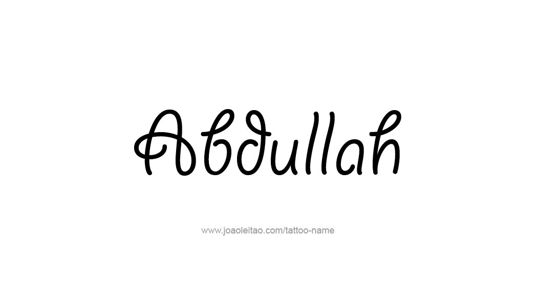 Tattoo Design  Name Abdullah   