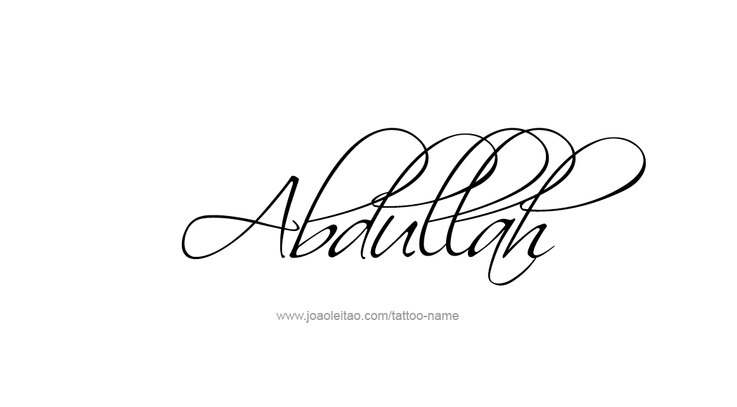 Tattoo Design  Name Abdullah   