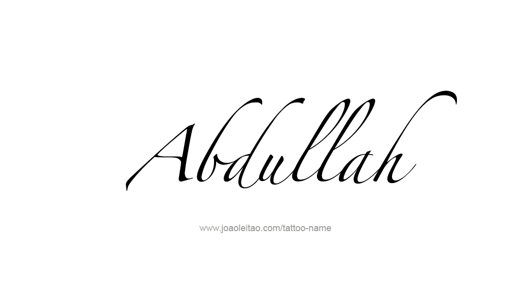 Tattoo Design  Name Abdullah   