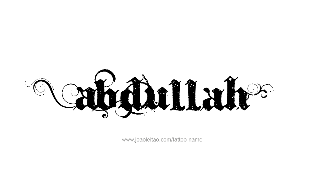 Tattoo Design  Name Abdullah   