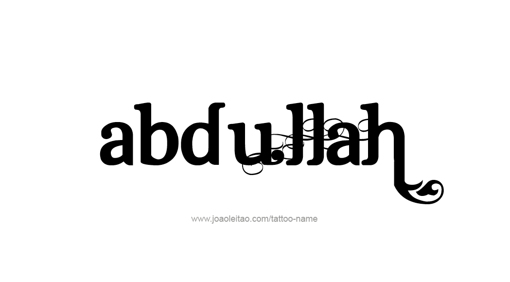 Tattoo Design  Name Abdullah   