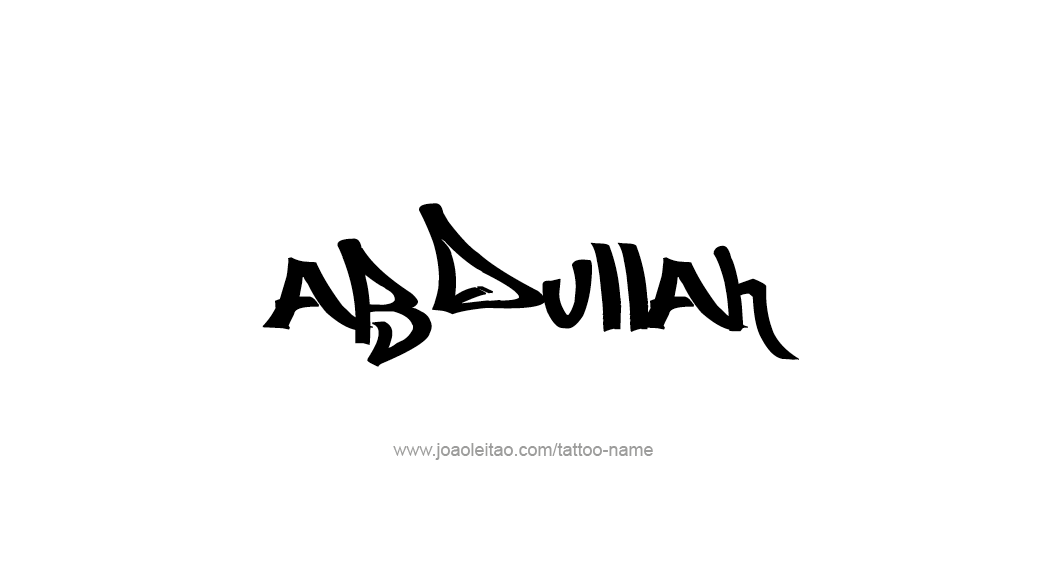 Tattoo Design  Name Abdullah   