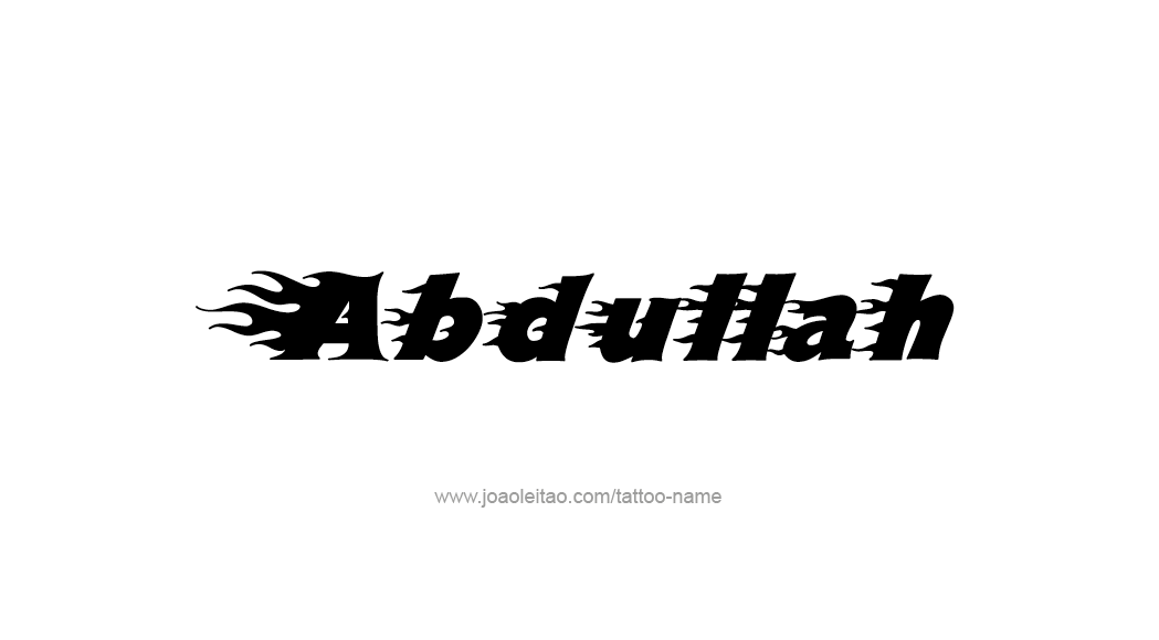 Tattoo Design  Name Abdullah   