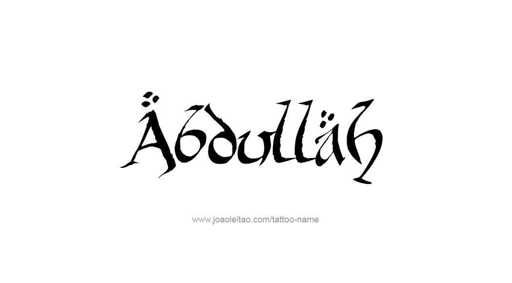 Tattoo Design  Name Abdullah   