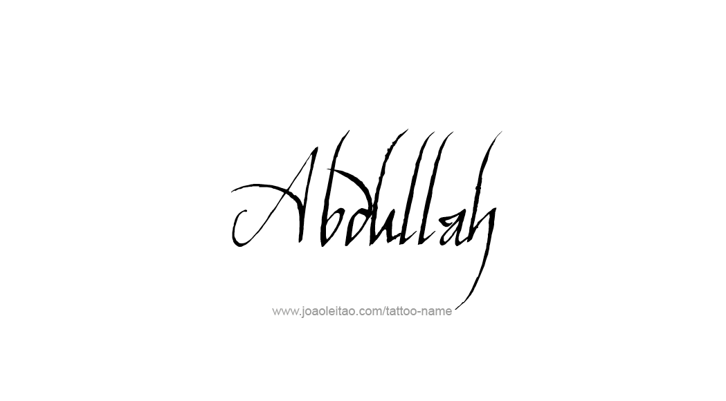 Tattoo Design  Name Abdullah   