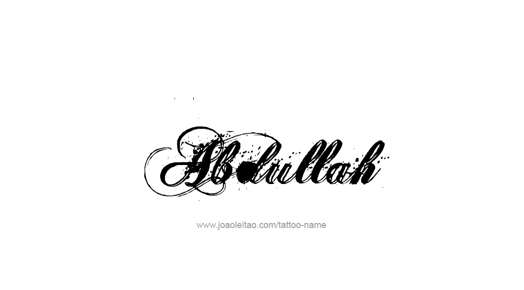 Tattoo Design  Name Abdullah   