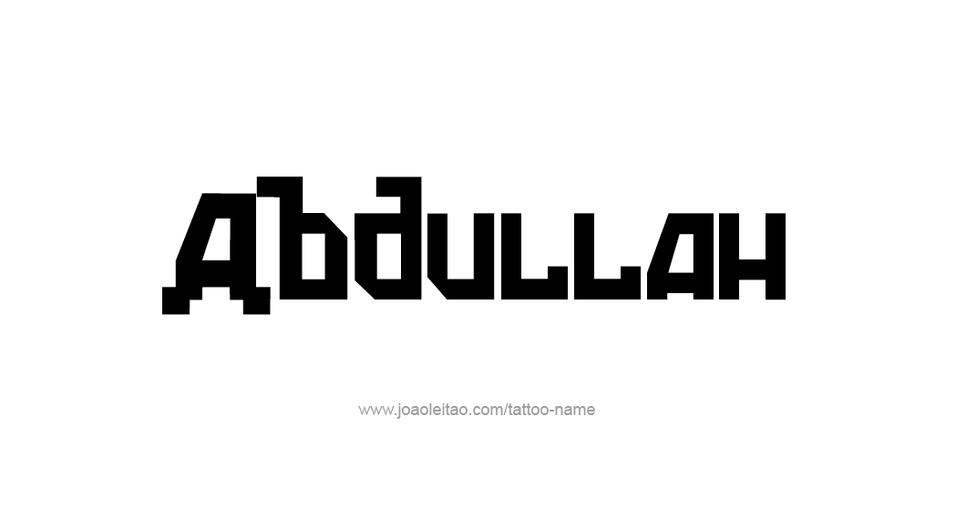 Tattoo Design  Name Abdullah   