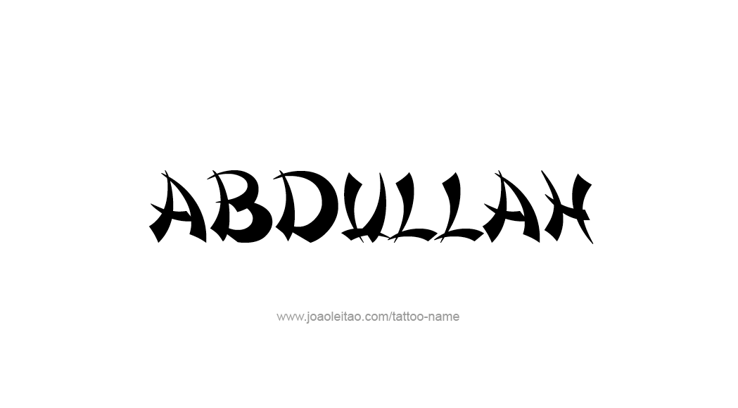 Tattoo Design  Name Abdullah