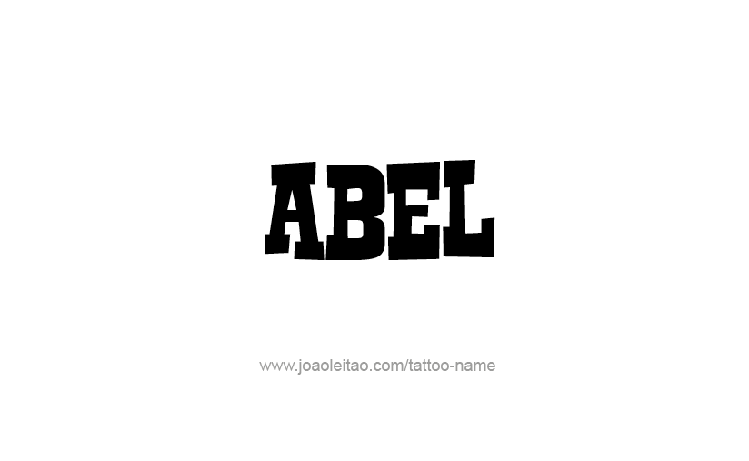 Tattoo Design  Name Abel   