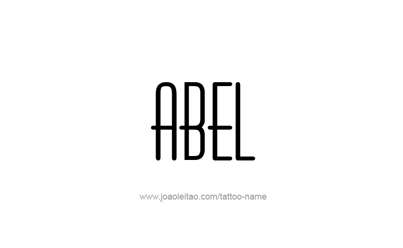 Tattoo Design  Name Abel   