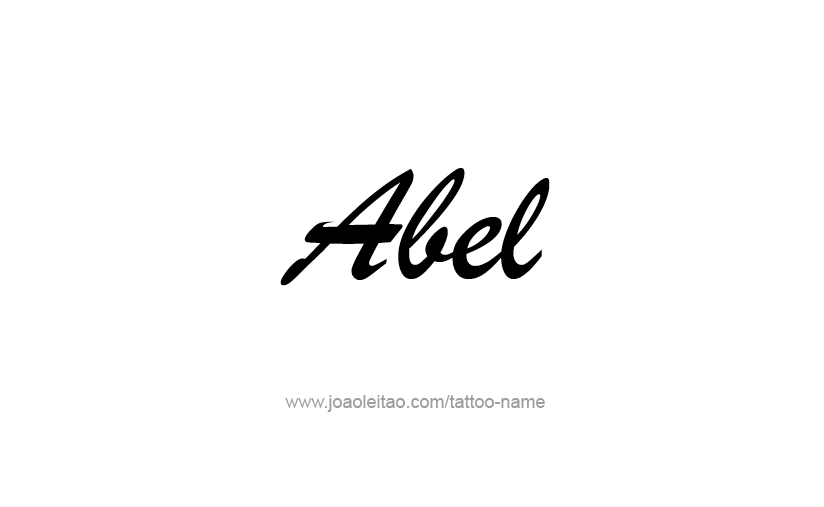 Tattoo Design  Name Abel   