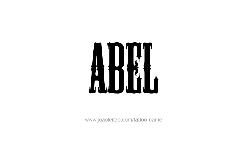 Tattoo Design  Name Abel   