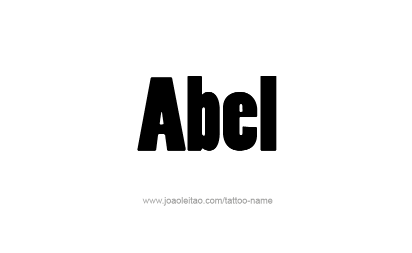 Tattoo Design  Name Abel   