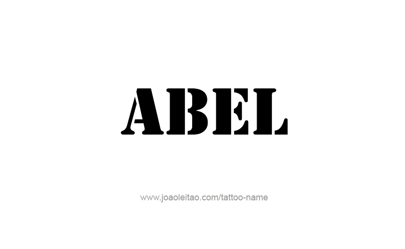 Tattoo Design  Name Abel   