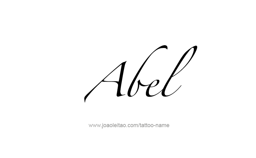 Tattoo Design  Name Abel   