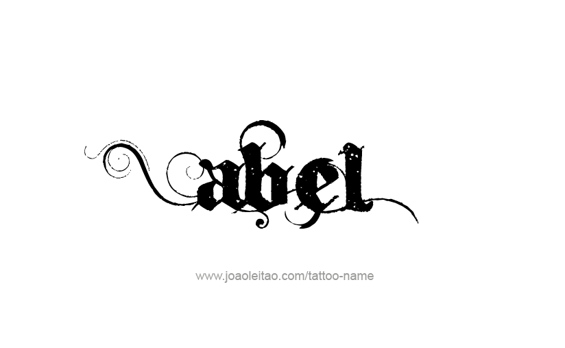 Tattoo Design  Name Abel   