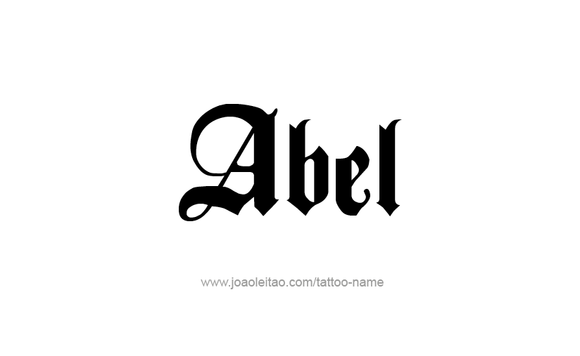 Tattoo Design  Name Abel   