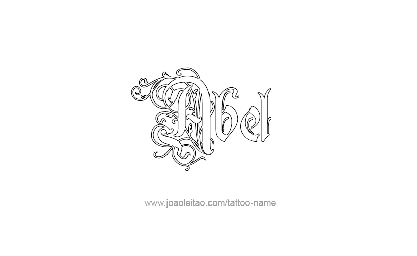 Tattoo Design  Name Abel   