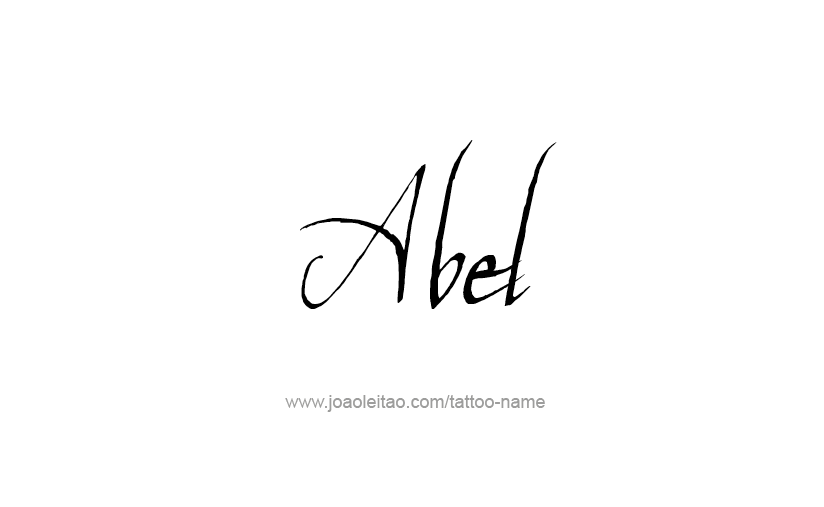 Abel Name Tattoo Designs