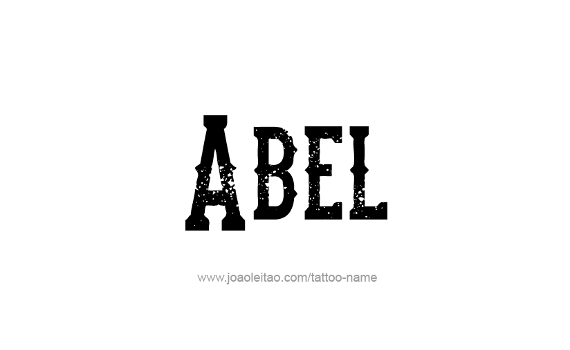 Tattoo Design  Name Abel   