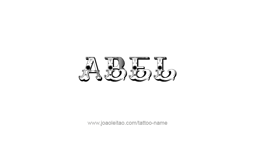 Tattoo Design  Name Abel   