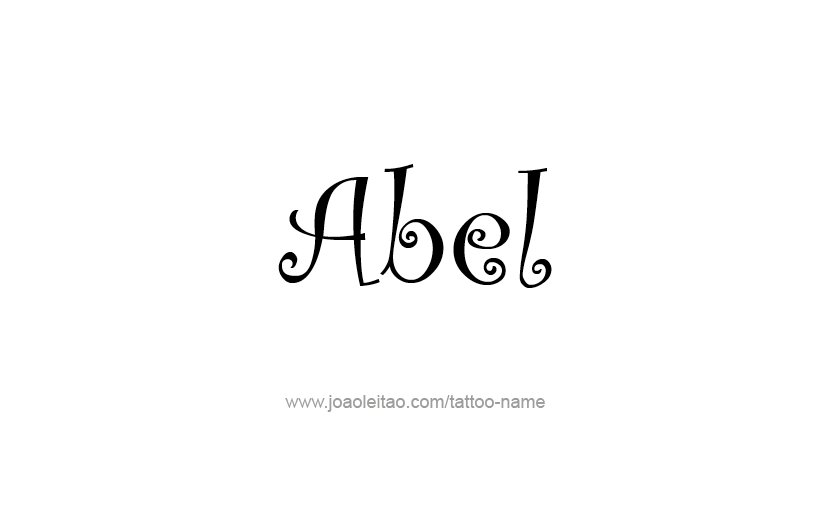 Tattoo Design  Name Abel   