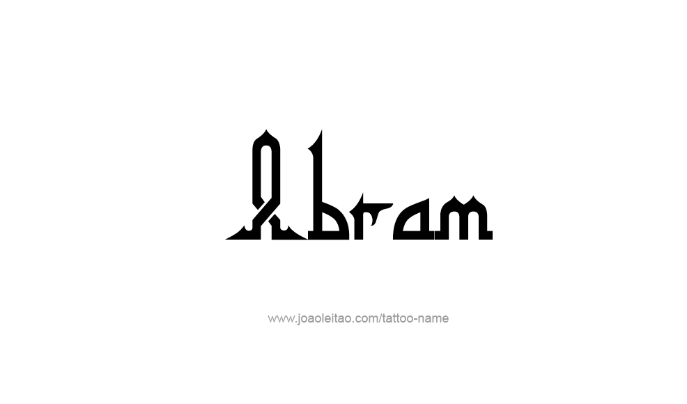 Tattoo Design  Name Abram   