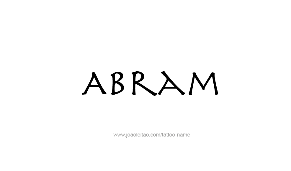 Tattoo Design  Name Abram   