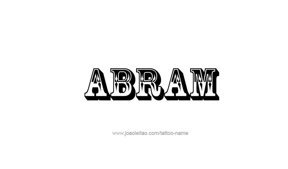 Tattoo Design  Name Abram   