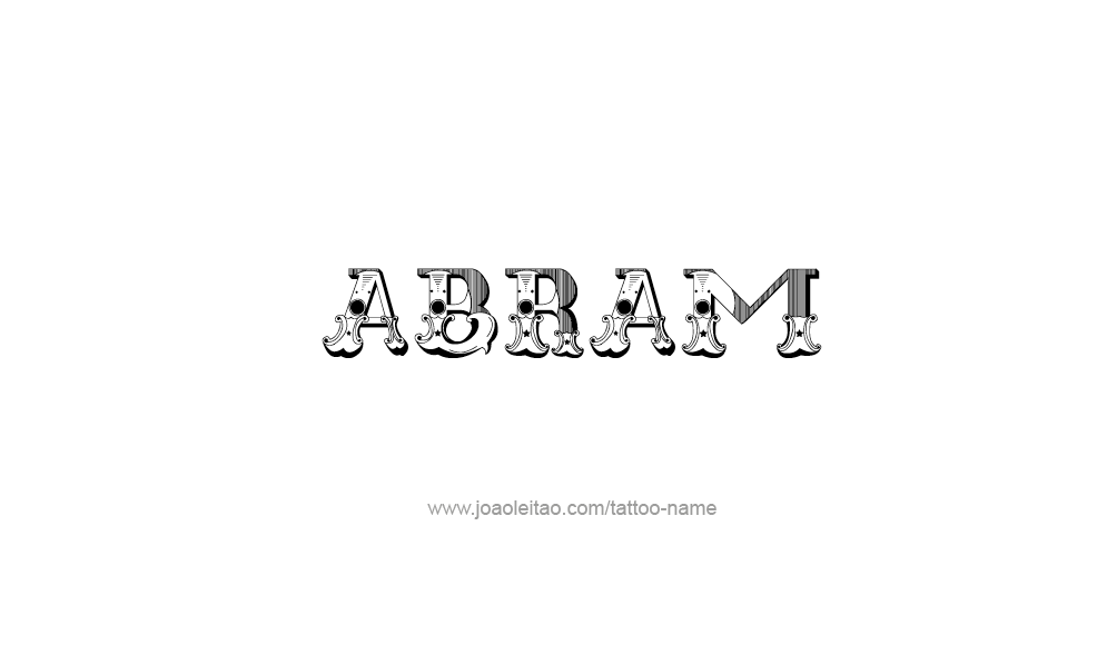 Tattoo Design  Name Abram   