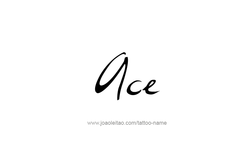 Tattoo Design  Name Ace   