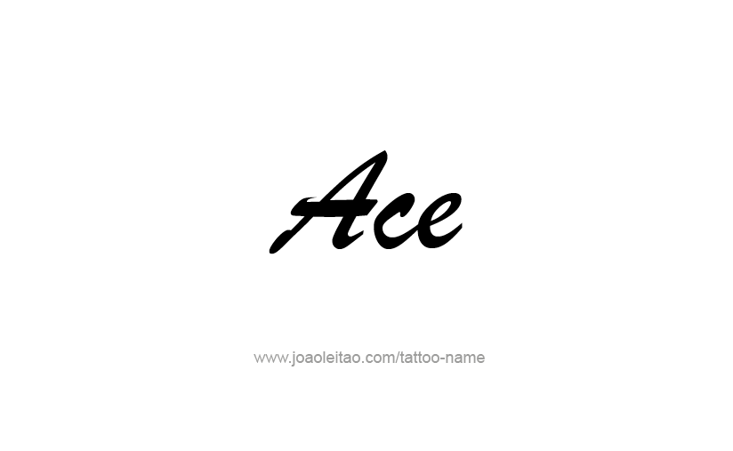 Tattoo Design  Name Ace   