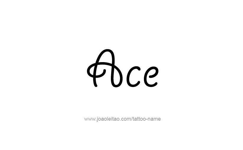 Tattoo Design  Name Ace   