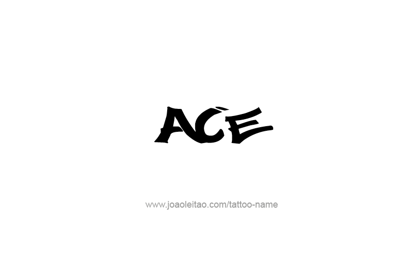 Tattoo Design  Name Ace   