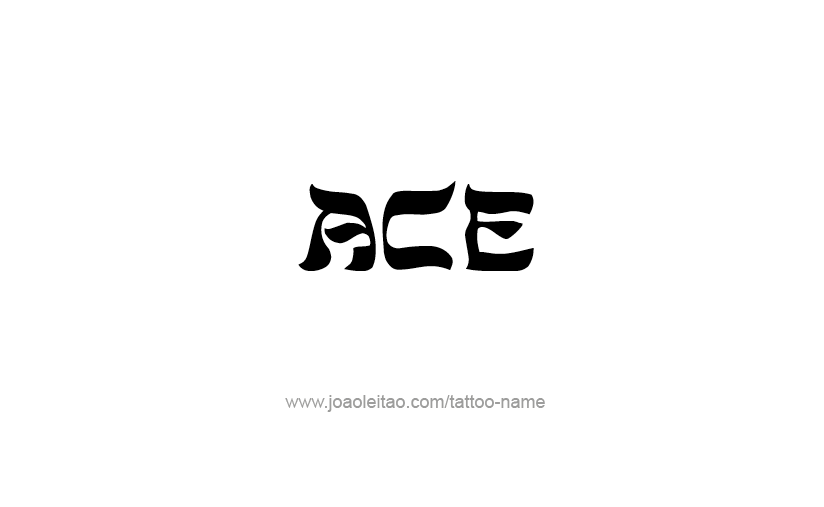 Tattoo Design  Name Ace   