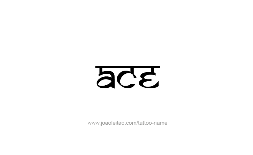 Tattoo Design  Name Ace   