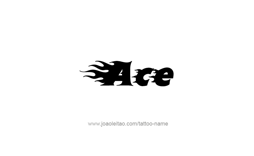 Tattoo Design  Name Ace   