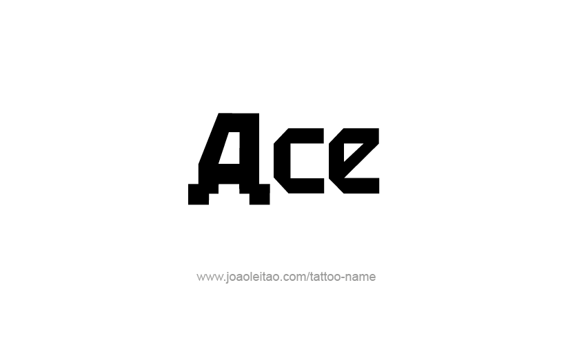 Tattoo Design  Name Ace   