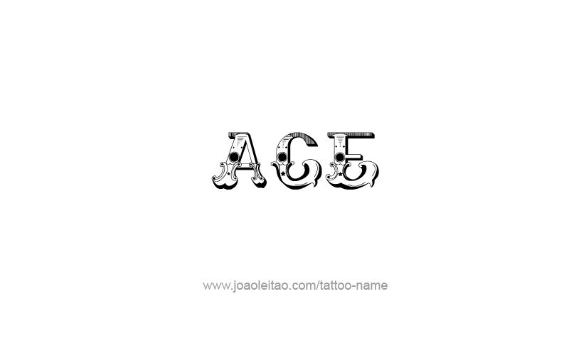 Tattoo Design  Name Ace   