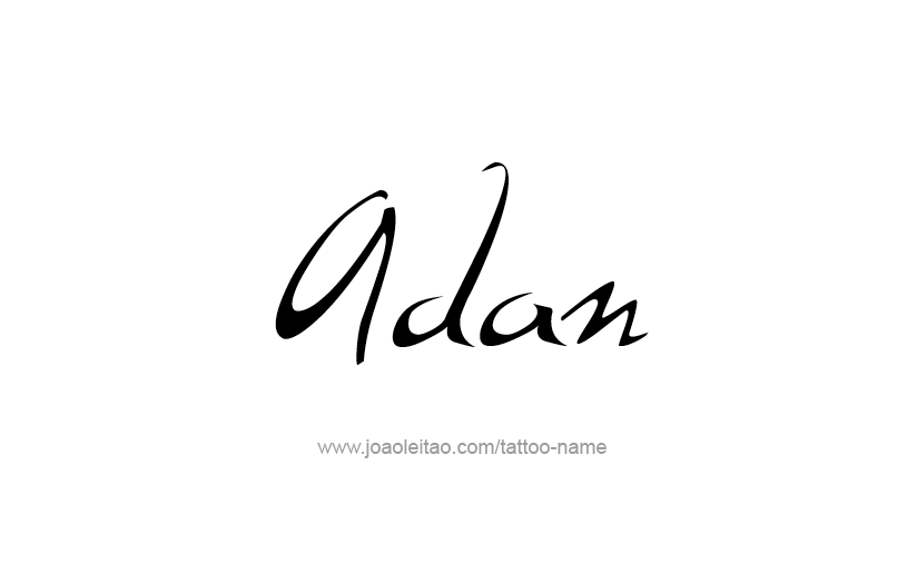 Tattoo Design  Name Adan   