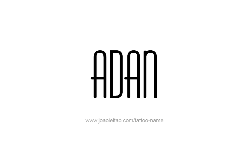 Tattoo Design  Name Adan   