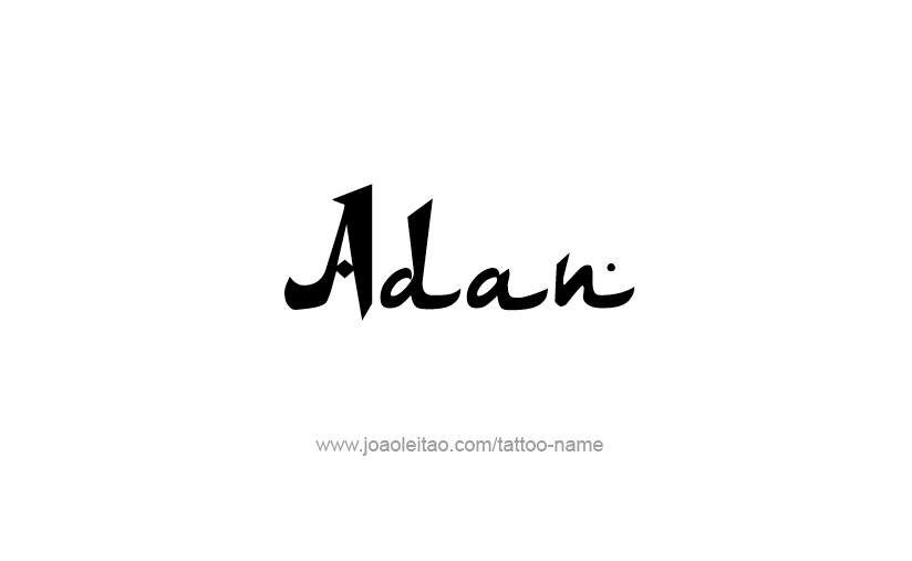 Tattoo Design  Name Adan   