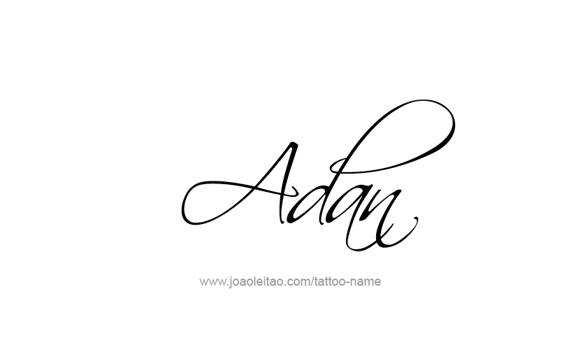 Tattoo Design  Name Adan   