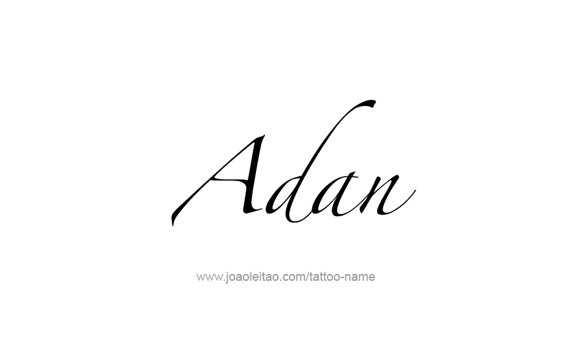 Tattoo Design  Name Adan   