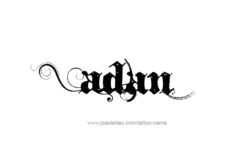 Tattoo Design  Name Adan   