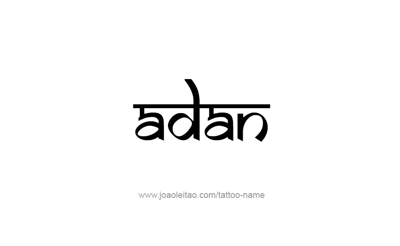 Tattoo Design  Name Adan   