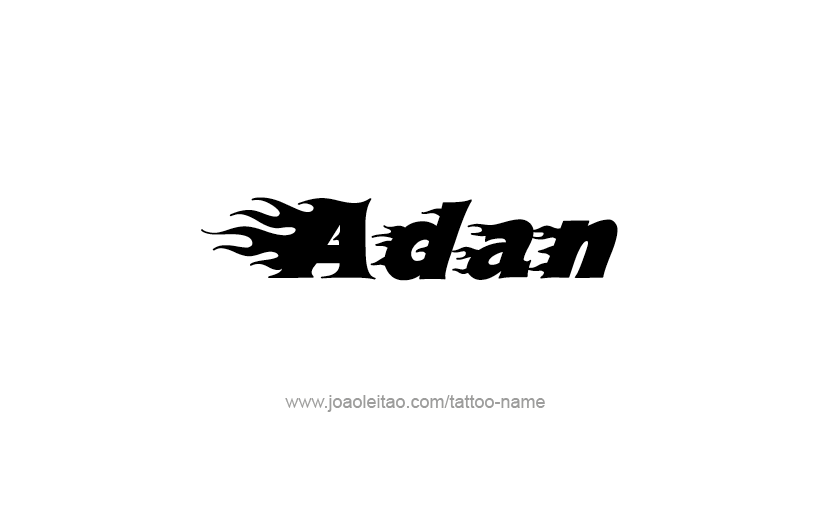 Tattoo Design  Name Adan   