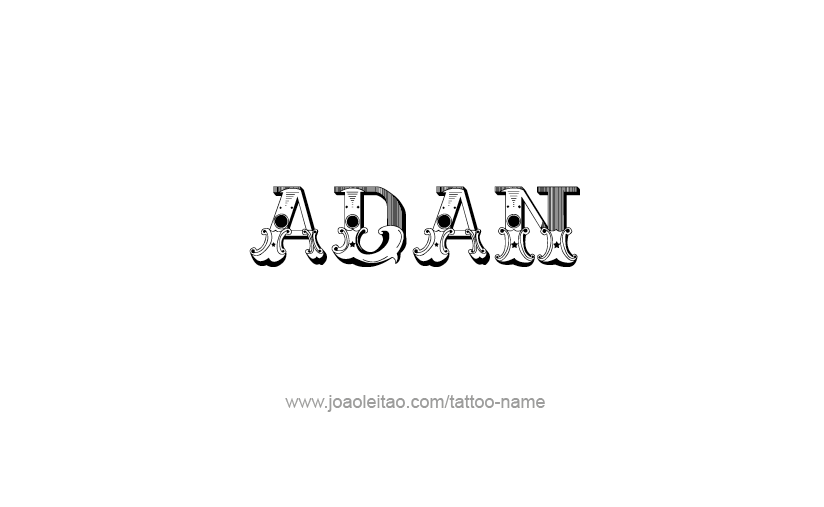 Tattoo Design  Name Adan   